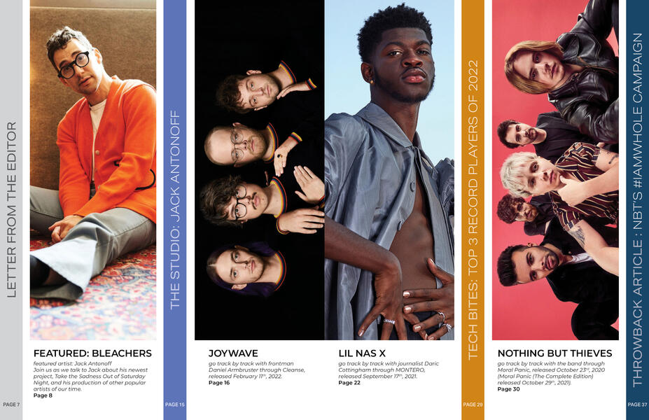 2022 - magazine design, table of contents